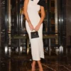Elegant Patchwork Solid Bodycon Dress