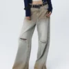 Trendy High-Waist Wide-Leg Jeans